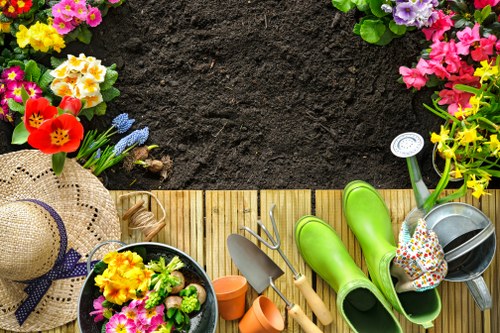 Professional gardener preparing a fair response to a service issue